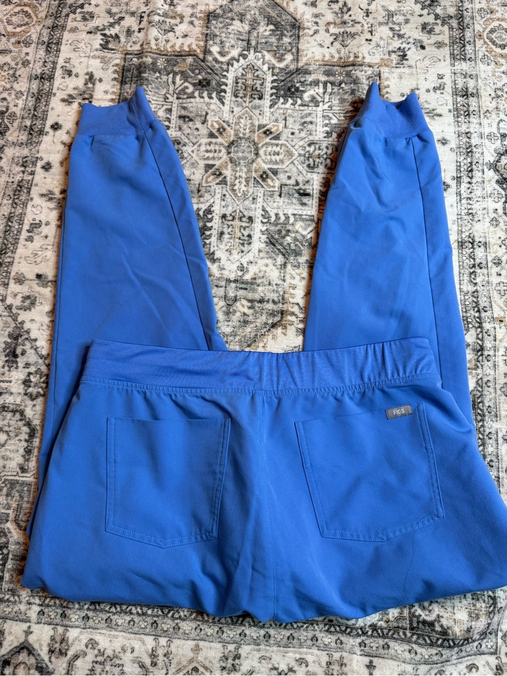 FIGS Zamora jogger scrub pants in ceil blue